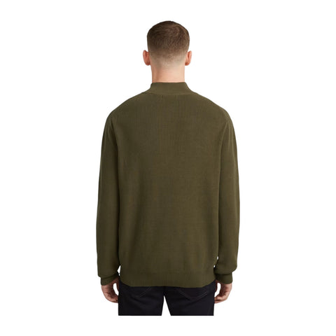 G Star Structure Half Zip Knit - Green