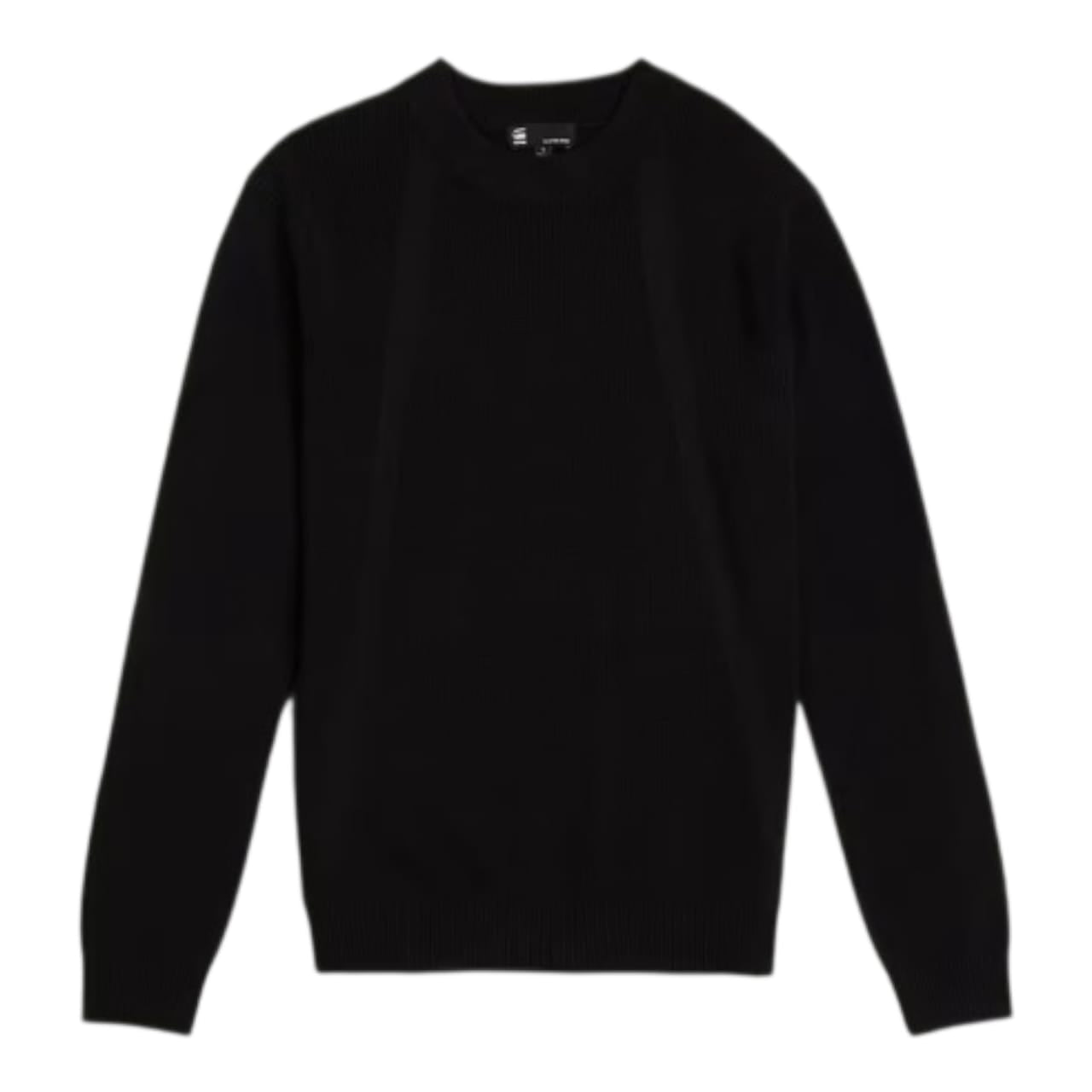 G-Star Structure Ribbed Knit Pullover - Black