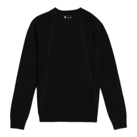 G-Star Structure Ribbed Knit Pullover - Black
