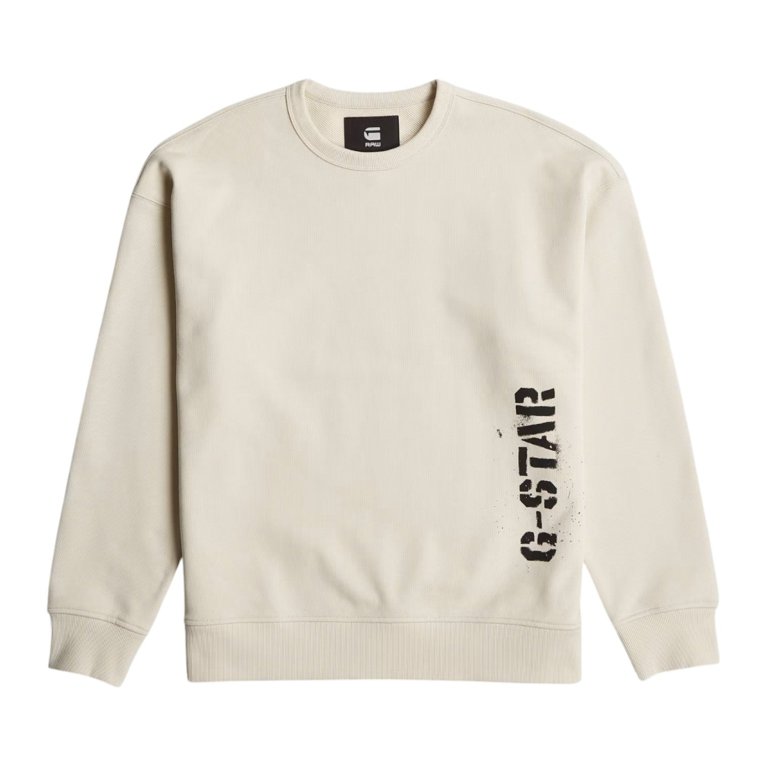 G Star Sprayed 89 Graphic Loose Sweater - Whitebait