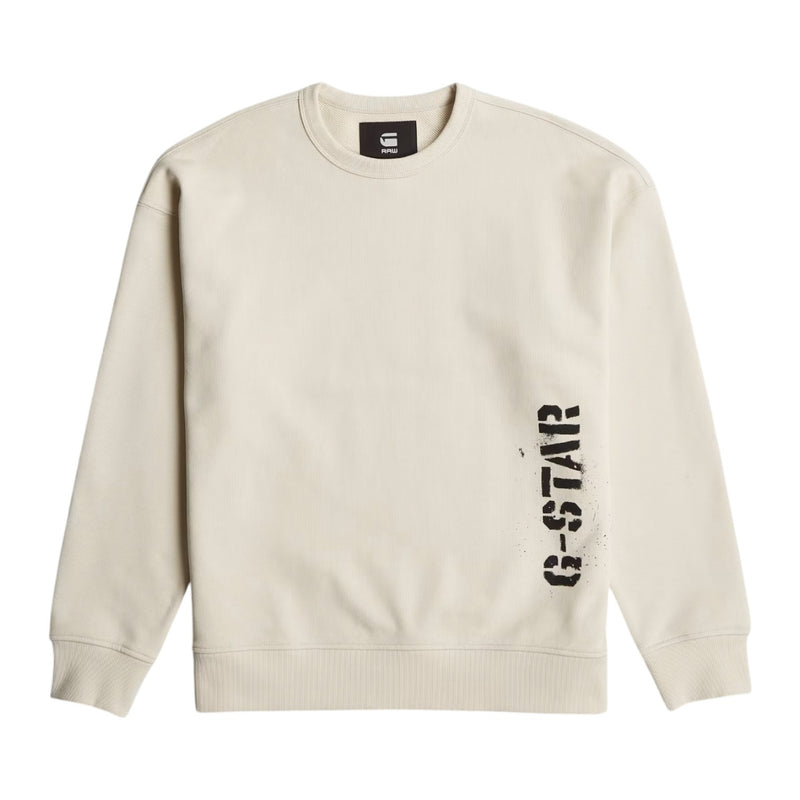 Gstar Sweater Sprayed 89 Loose Cream White