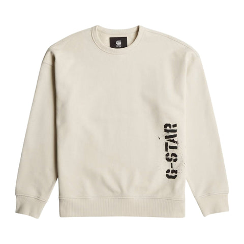 Gstar Sweater Sprayed 89 Loose Cream White