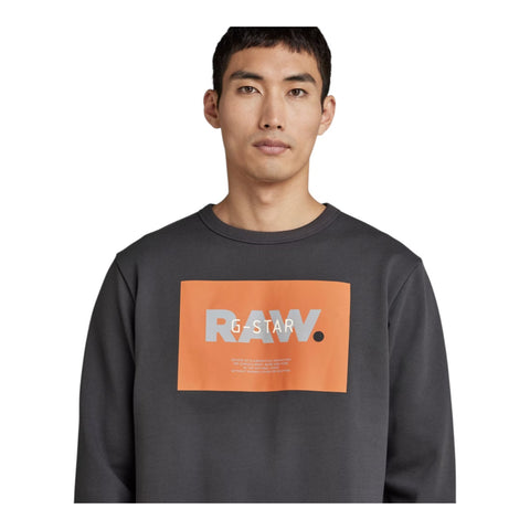 G Star Originals Logo Sweater - Medium Blue