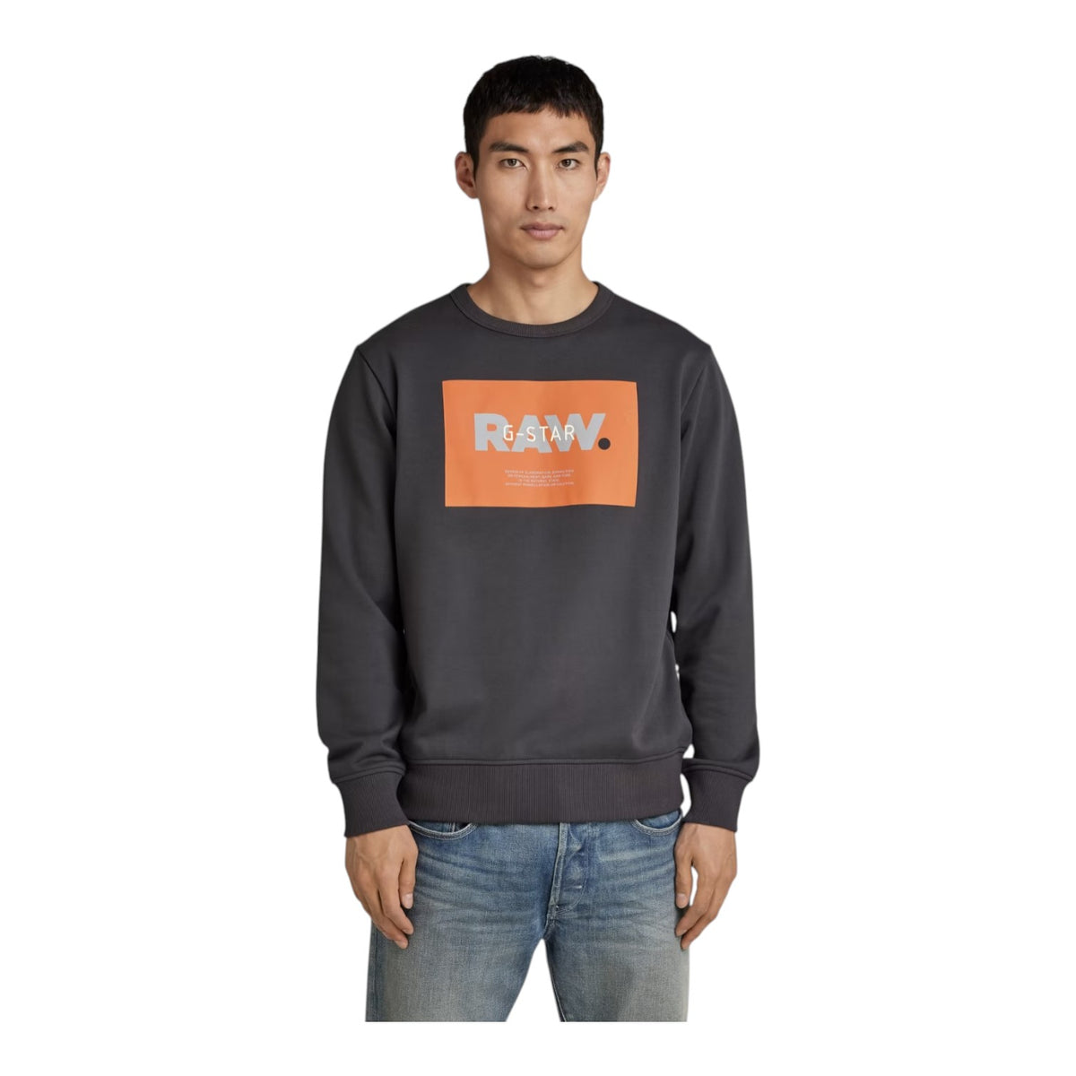 G Star Originals Logo Sweater - Medium Blue