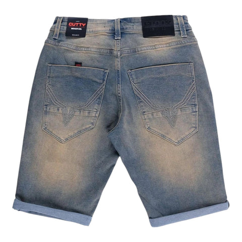 Cutty Burmuda Sting Denim Shorts - Dirty Wash
