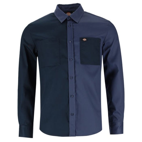 Dickies Shirt Brookfield Colour Block Navy/Airforce