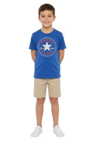 Converse All Stars Boys T-Shirt Chuck Patch Sapphire Blue