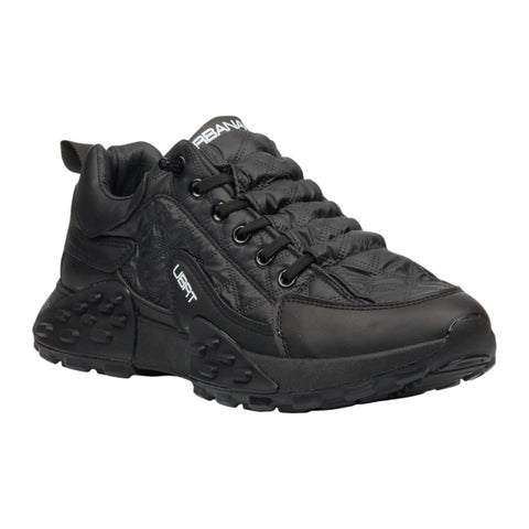 UrbanArt Palaid 4 Lycra Almond Toe Sneakers - Mono Black