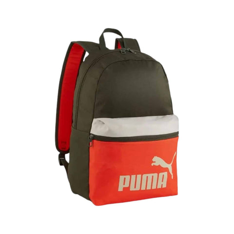 Puma Backpack  Phase Colourblock Olive/Orange