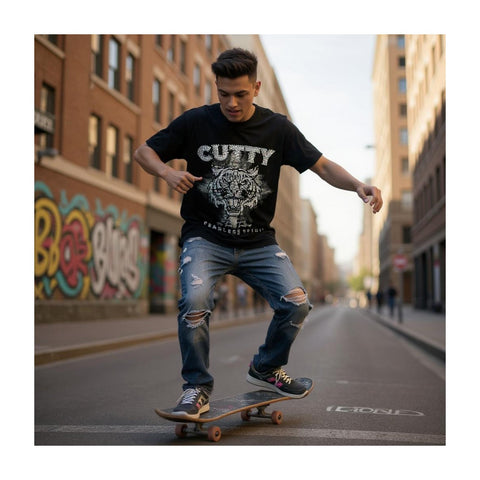 Cutty Katt Crew T-Shirt - Black