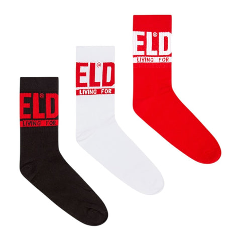 Diesel Socks 3Pack Black/White/Red