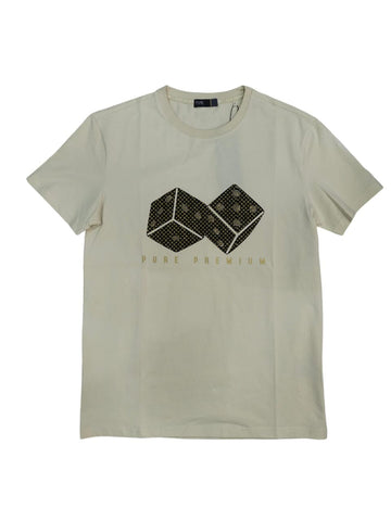 Pure Premium Diced T-Shirt Cream