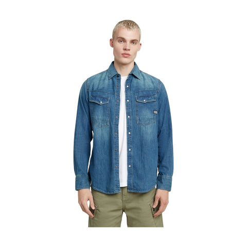 Gstar Shirt L/S Dakota Slim Faded Denim