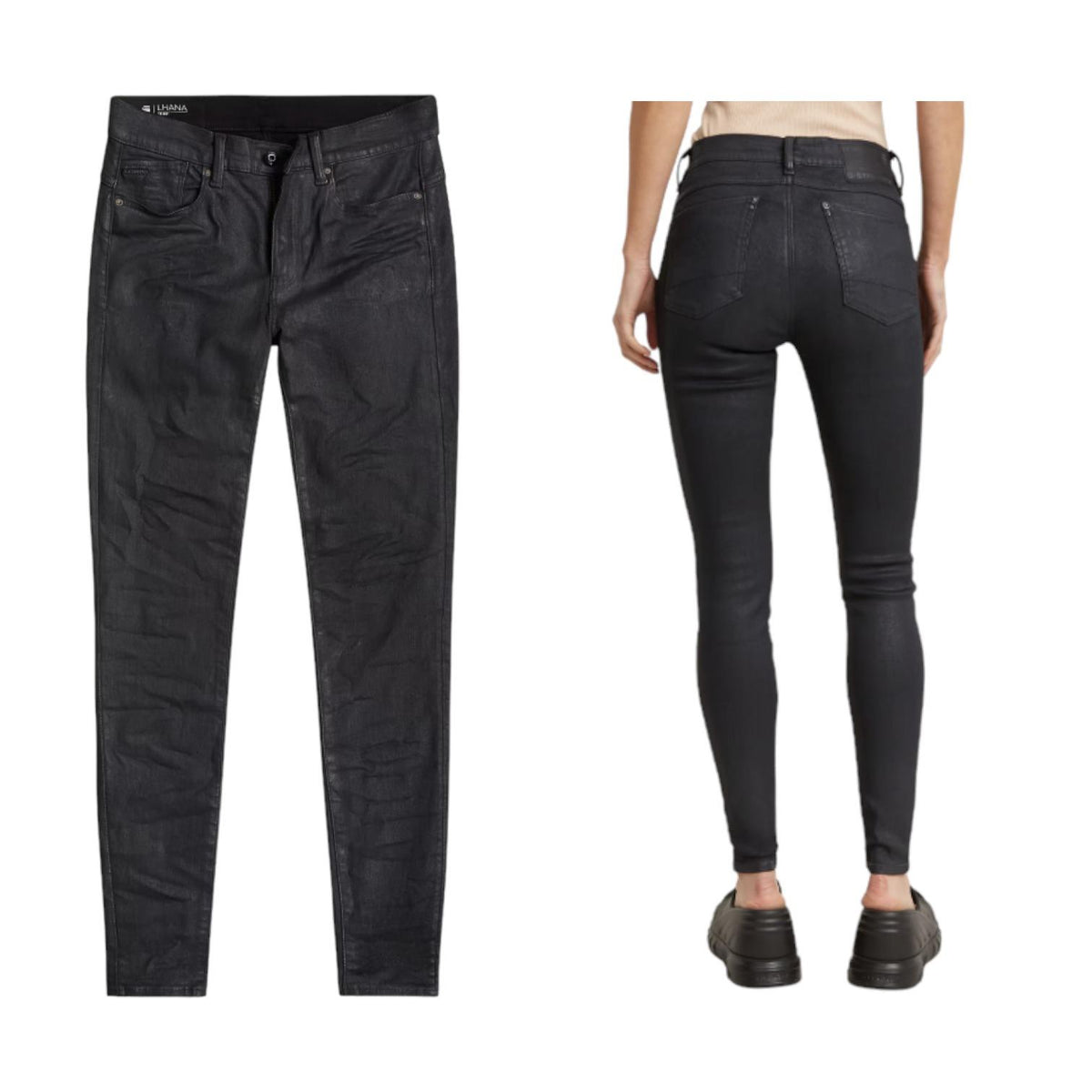 G Star Jean Ladies Lhana Skinny Wax Black