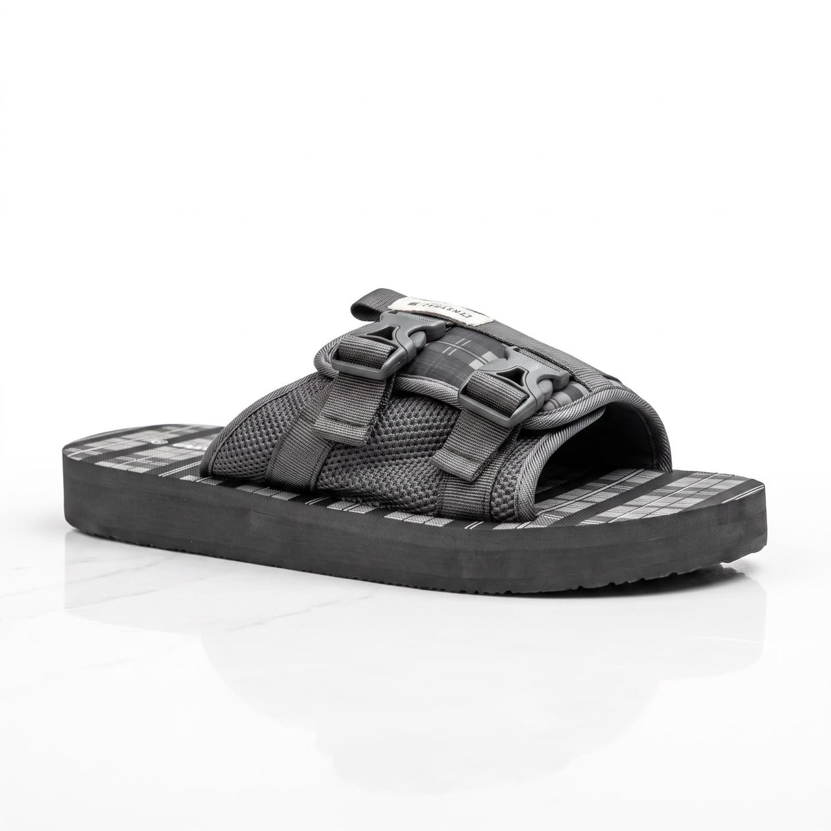Jonathan D Jack Sandals Gunmetal Check