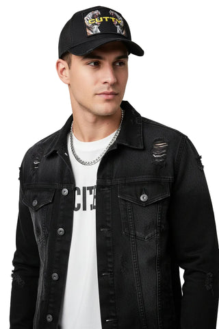 The Cutty Tiger Patch Trucker Cap Black