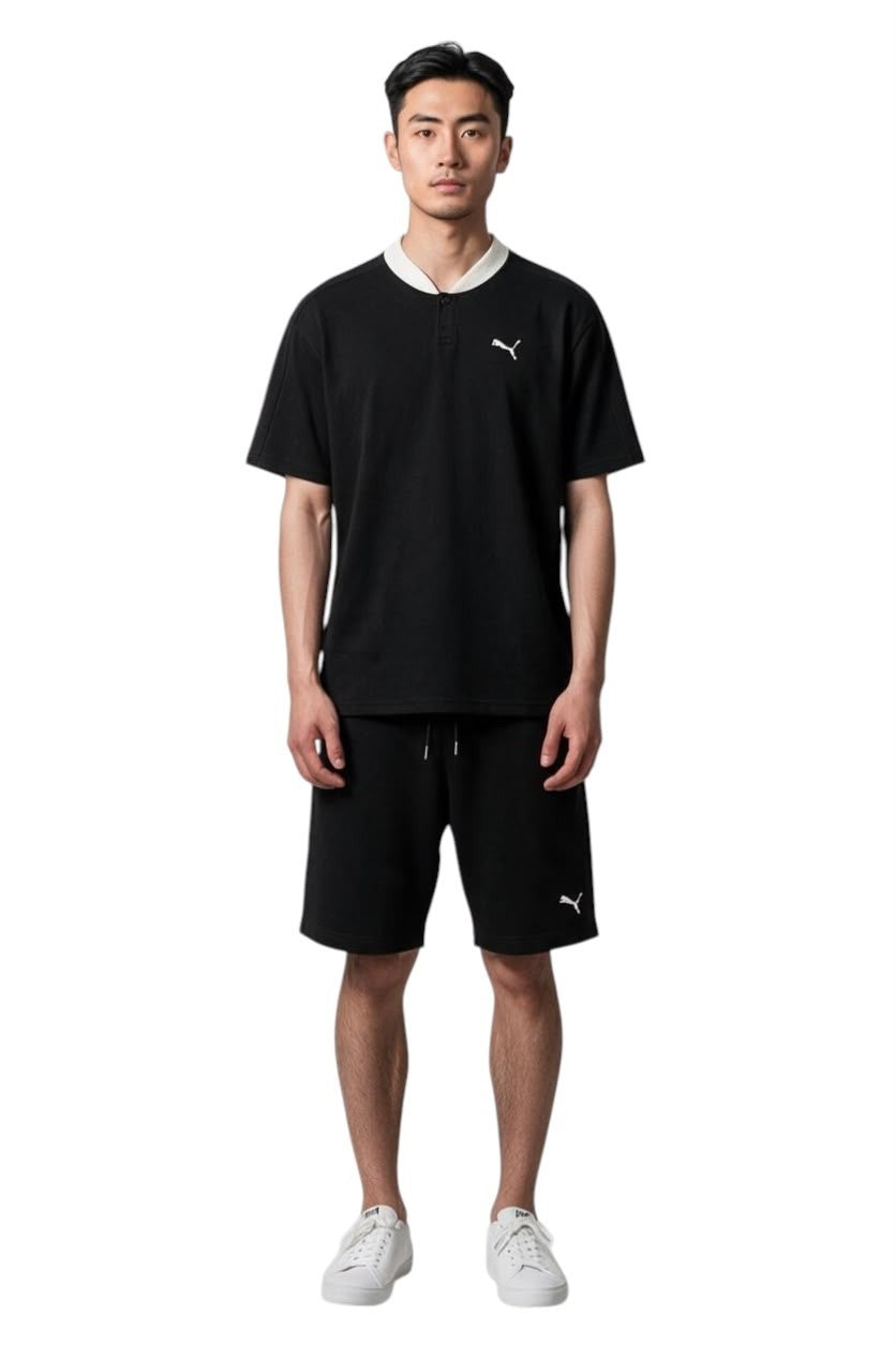 Puma Shorts Set Ess Elevated Relaxed Material Black