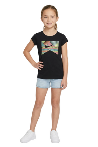 Nike Girls T-Shirt Shiney Lines Black