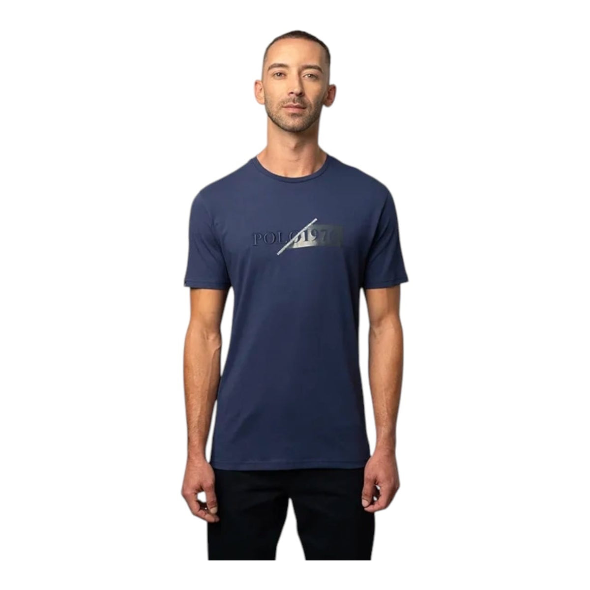 Polo T-Shirt Split Logo Navy