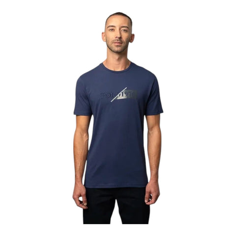Polo T-Shirt Split Logo Navy