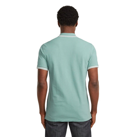 G-Star RAW Dunda Slim Stripe Polo: Coastal Cool