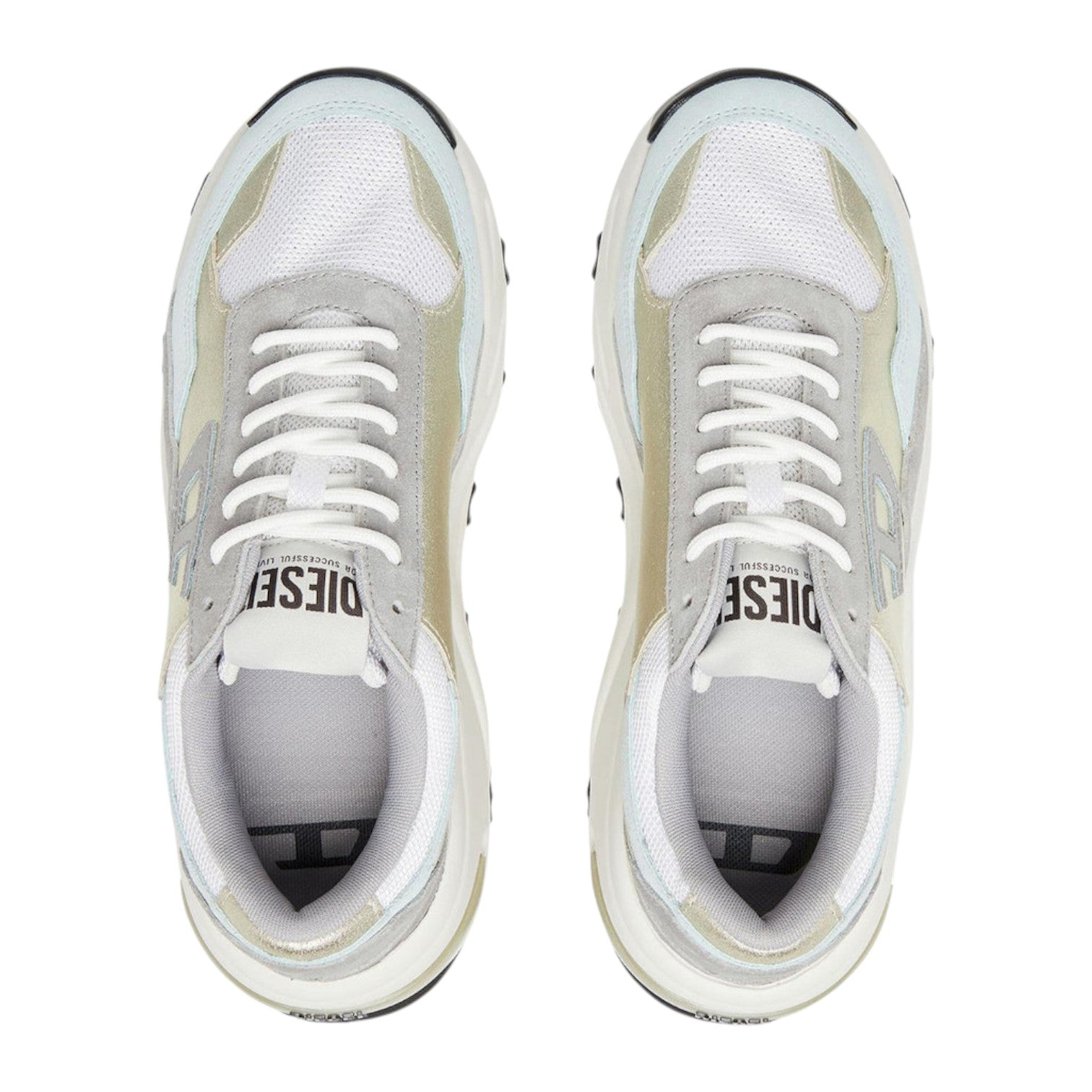 Diesel Women S-Savannah Trainers - White/Ash/Ice Flow