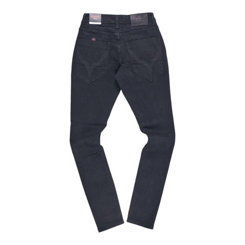 Cutty Santana Skinny Mid-Rise Jean - Black