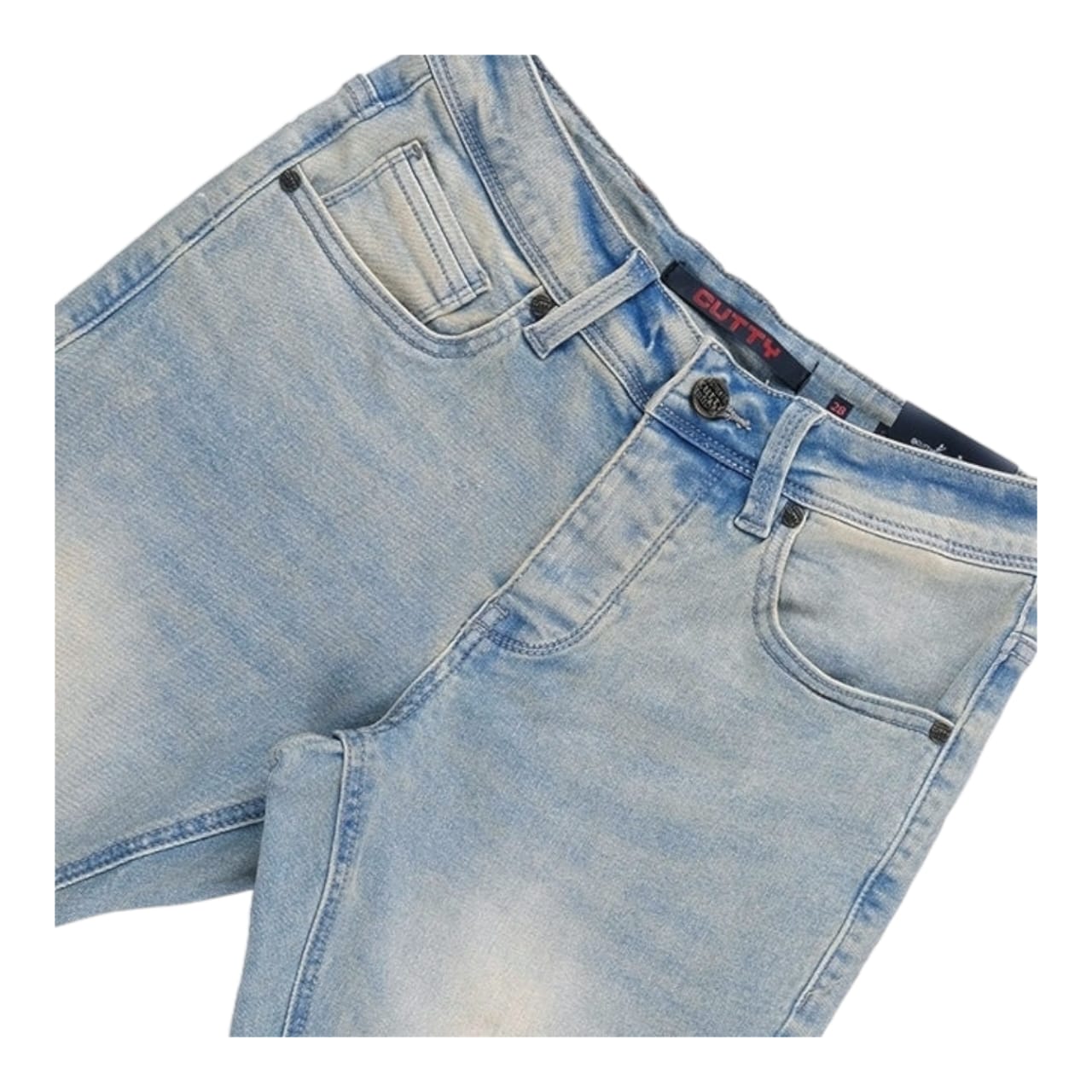 Cutty Santana Tapered Slim Fit Mid Rise Jean - Tint Blue