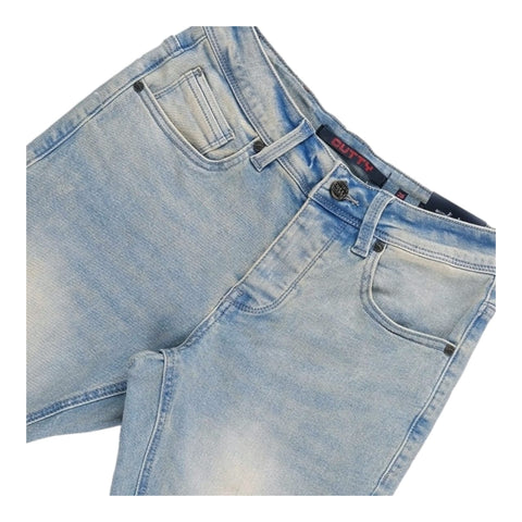 Cutty Santana Tapered Slim Fit Mid Rise Jean - Tint Blue