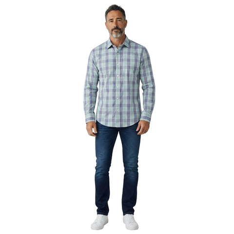 Polo Shirt Mens Long-Sleeve Signature Green