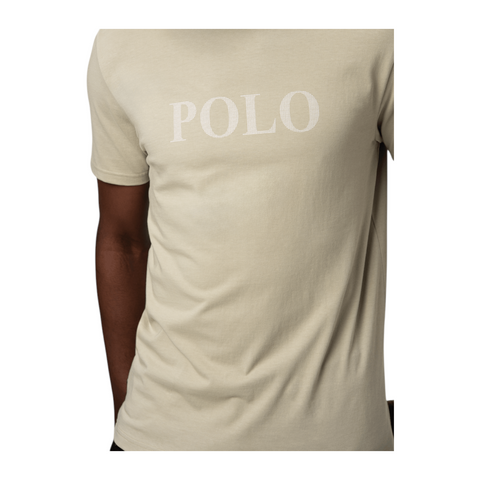 Polo Men's Chest Logo SS T-Shirt - Stone
