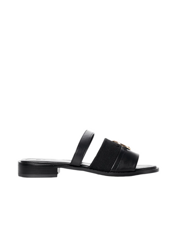 Polo Ladies Sandals Circle Trim Slide Black
