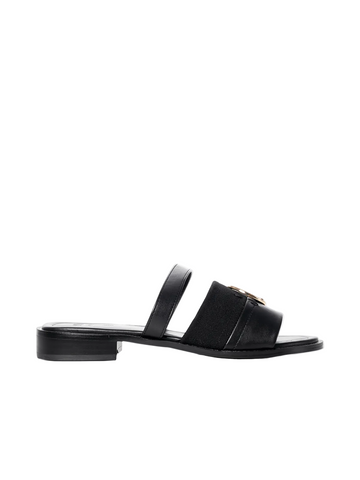 Polo Ladies Sandals Circle Trim Slide Black