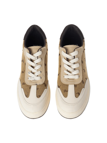 Polo Ladies Sneakers Panelled Jacquard Stone