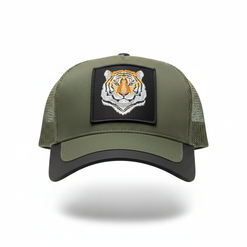 Cutty Tiger Crest Trucker Cap Olive