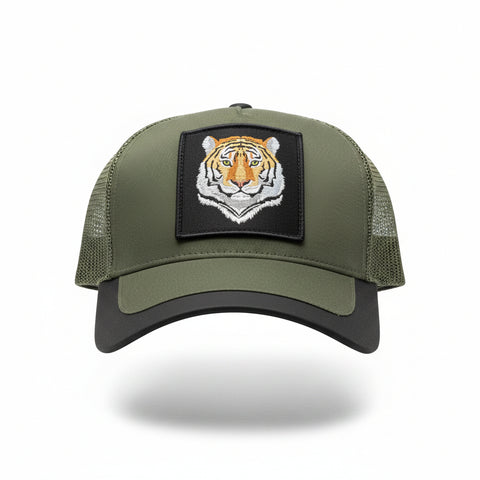Cutty Tiger Crest Trucker Cap Olive