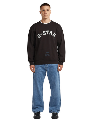 G Star Sweater Applique Dark Black