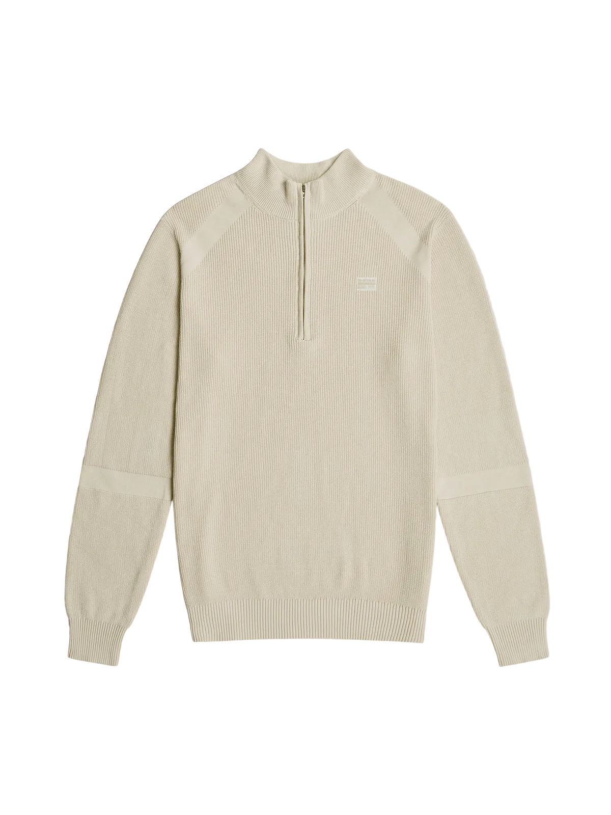 G Star Sweater Knitted Zip Serrated Stone