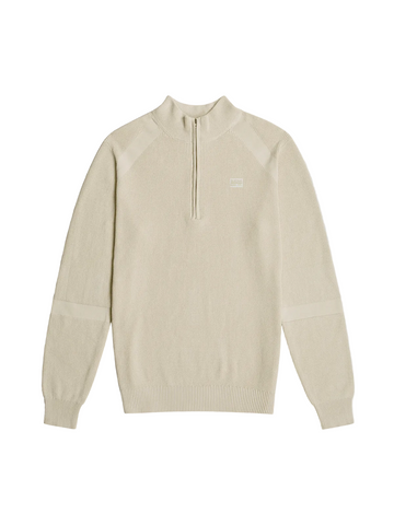 G Star Sweater Knitted Zip Serrated Stone