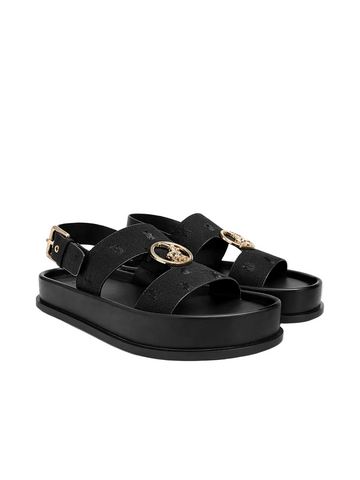 Polo Ladies Sandals Jacquard Moulded Trim Black
