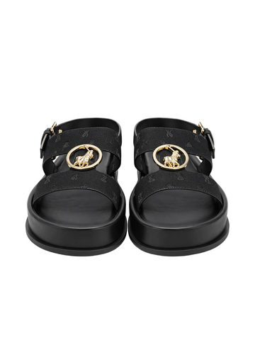 Polo Ladies Sandals Jacquard Moulded Trim Black