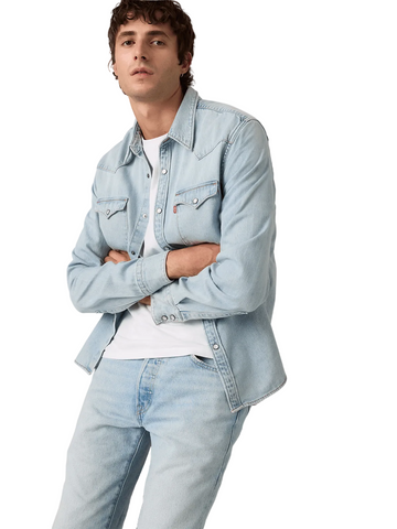Levis Western Demin Shirt Stone Wash
