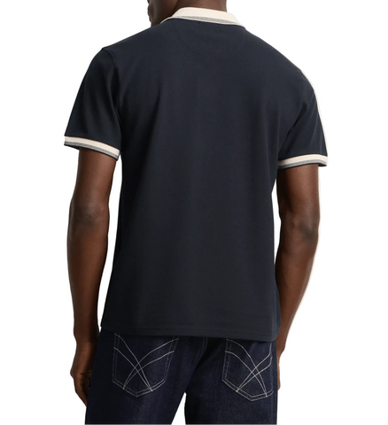 Polo Golfer Tipped Pique Navy