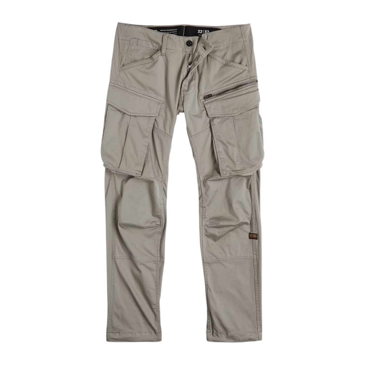 G Star Rovic Zip 3D Regular Tapered Pants - Light Grey