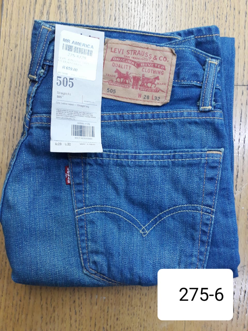 Levis Jeans 505 Straight Leg Dead Green