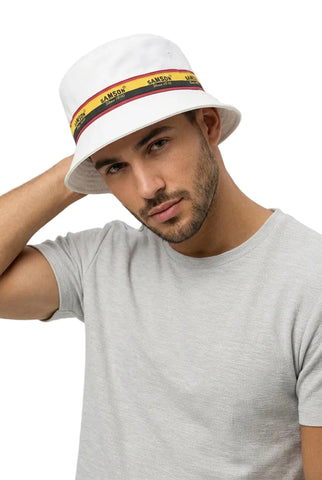 Samson Bucket Hat 6 Panel White