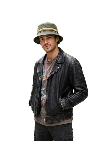 Samson Bucket Hat 6 Panel Olive