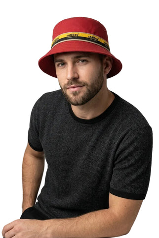 Samson Bucket Hat 6 Panel Red