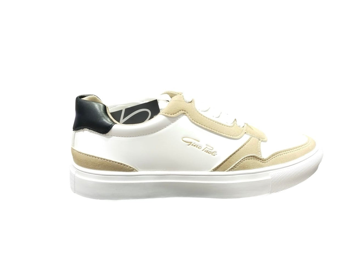 Gino Paoli Mens Finn Sand White Sneaker