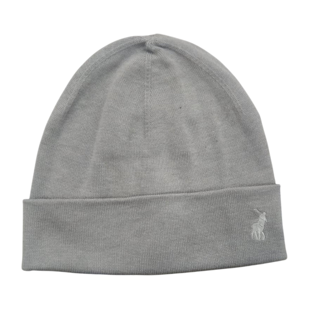 Polo Beanie Embroidered Pony Grey